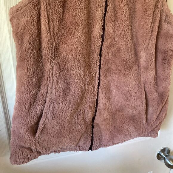 Free Country Quilted Vest Women’s Size S Small Purple Faux Fur Reversible - Picture 12 of 15